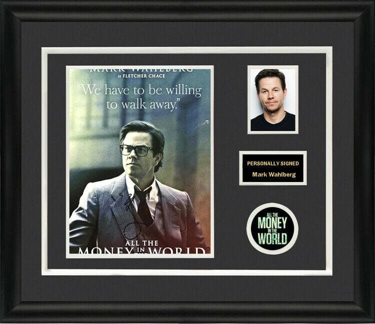 直筆サイン入り写真 マーク・ウォールバーグ ゲティ家の身代金 SA鑑定済