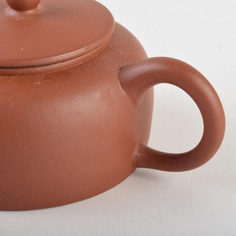 中国　荊渓恵孟臣製　紫砂　朱泥　急須　茶壷　V　9219