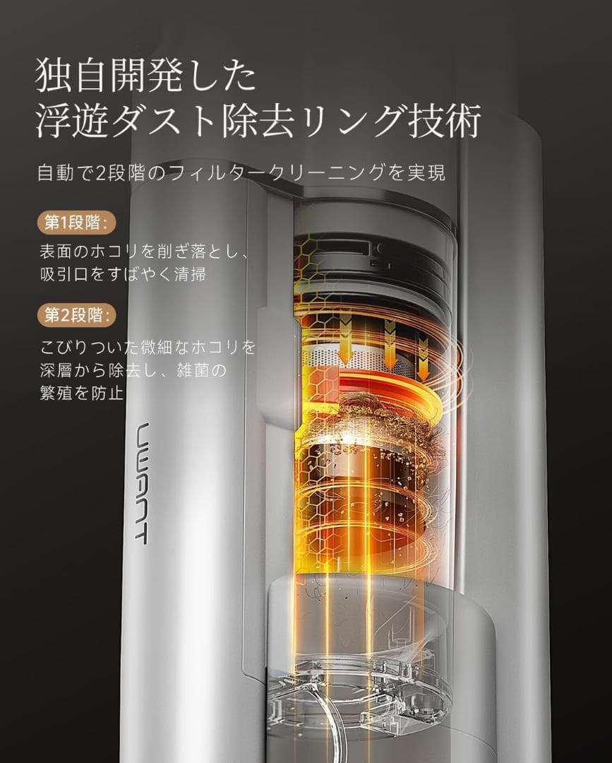 【シリーズ累計販売40万台突破】uwant V500掃除機 自動ゴミ収集ドック