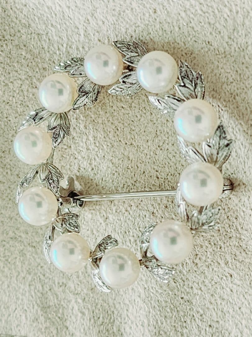 ミキモト ブローチ　ミキモト サークル ブローチ　ミキモト パール ブローチ