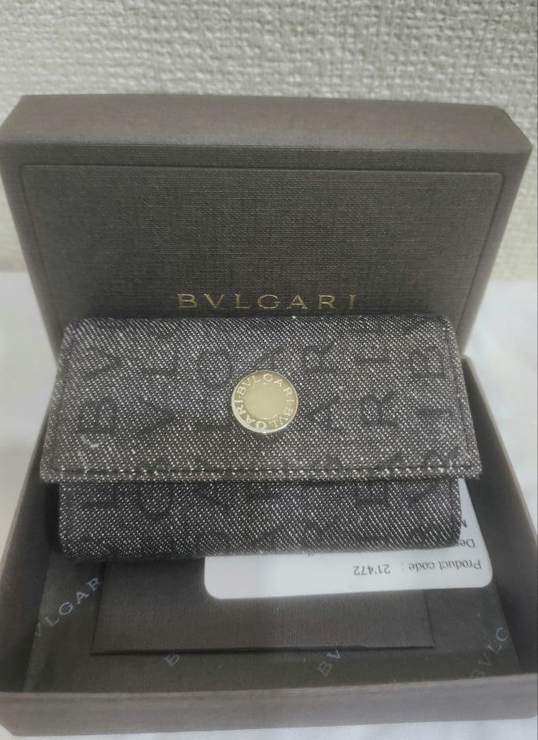 【未使用】BVLGARI　ブルガリ　ロゴマニア　キーケース　ブラック