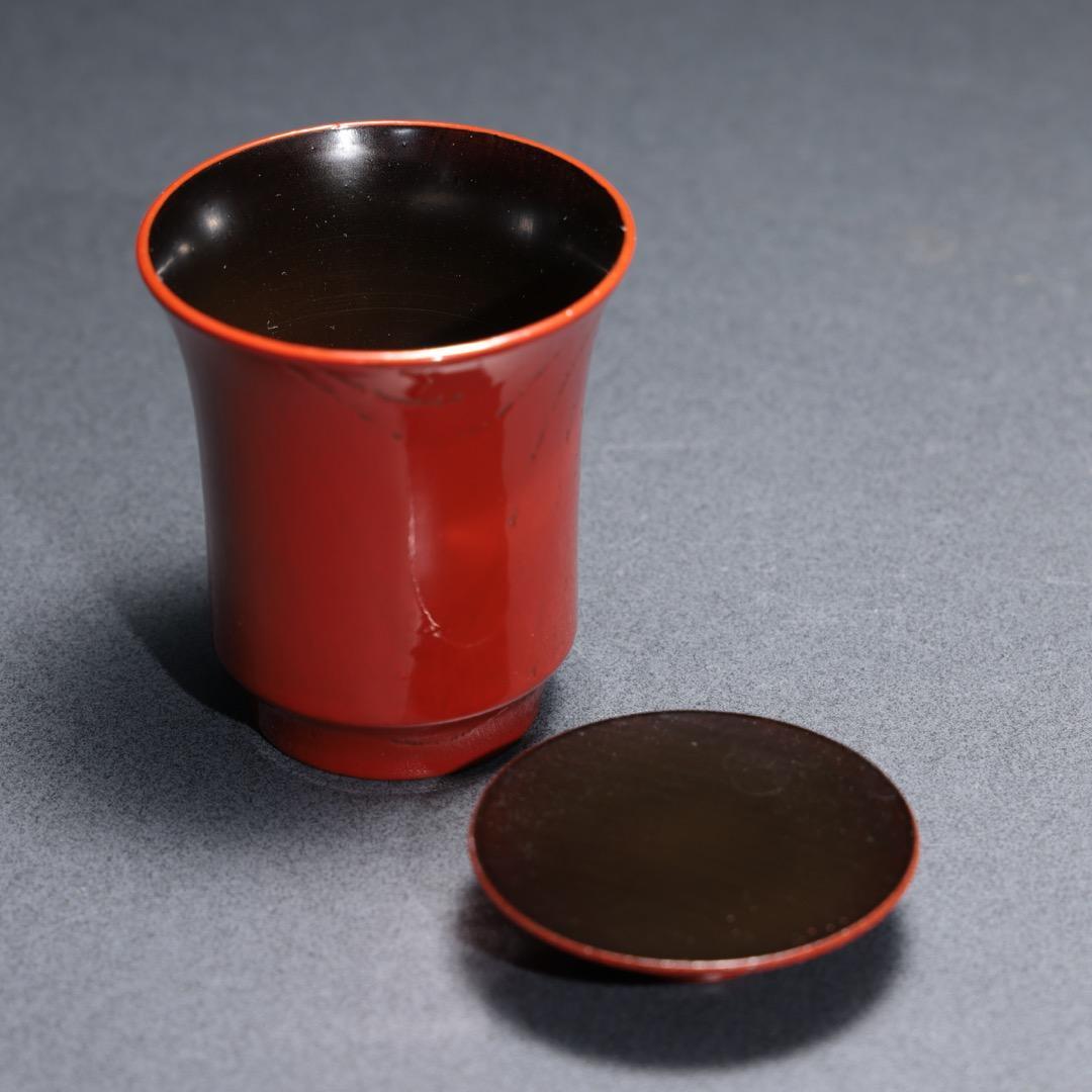 朱漆　箸洗　小吸物椀5客　表完　茶懐石　R1368お12