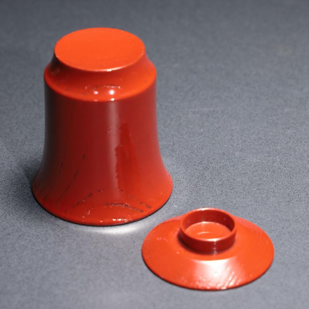 朱漆　箸洗　小吸物椀5客　表完　茶懐石　R1368お12