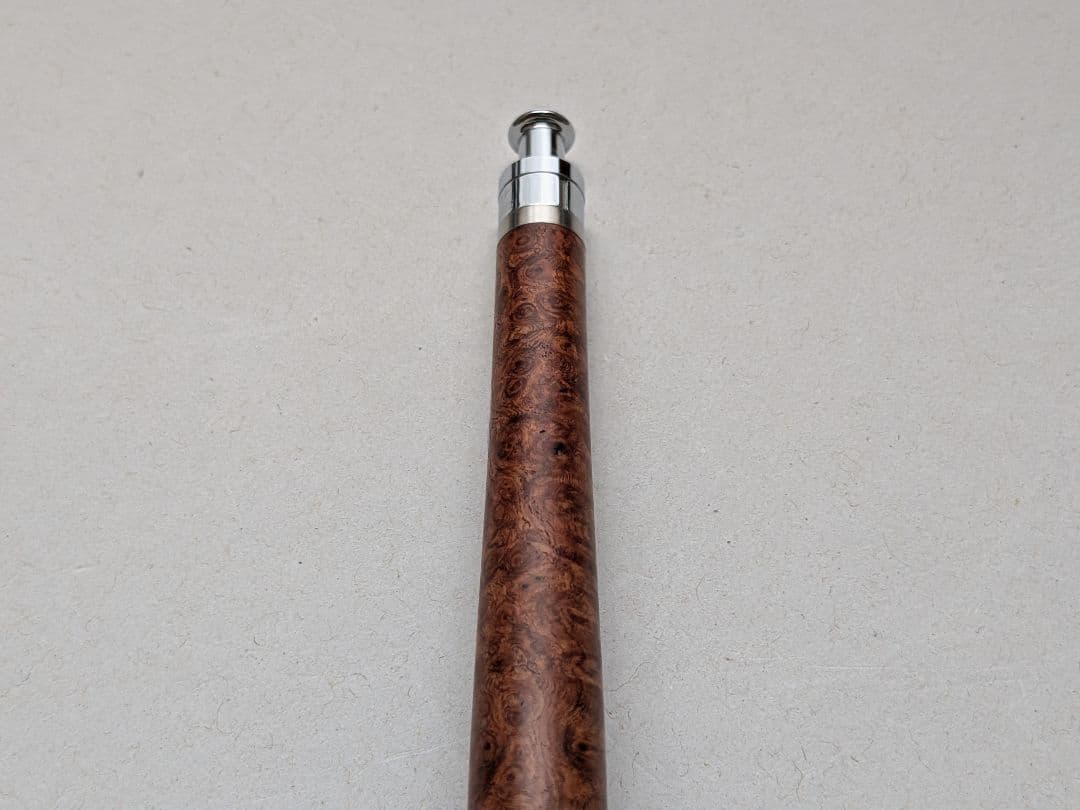 【上杢・美品】工房楔 花梨瘤 ルーチェペン ボールペン 濃赤 木軸 箱付き