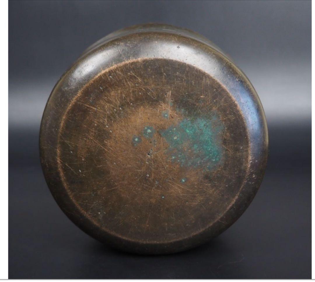 送料無料　江戸時代　砂張り　古銅建水　煎茶道具　検/銀瓶鉄瓶茶托茶壺古錫玉川堂