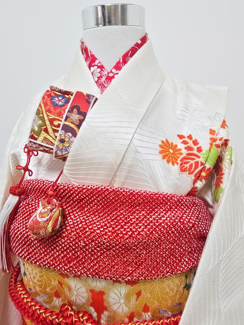 ★むぅー★七五三　7歳　正絹部分絞り 高級　着物　セット　女の子 *c75