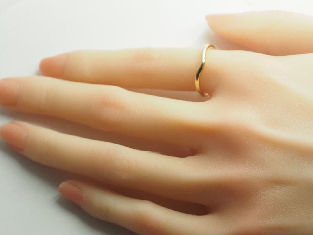 TIFFANY&Co.ティファニー　750YGカーブドバンドリング　15.2号