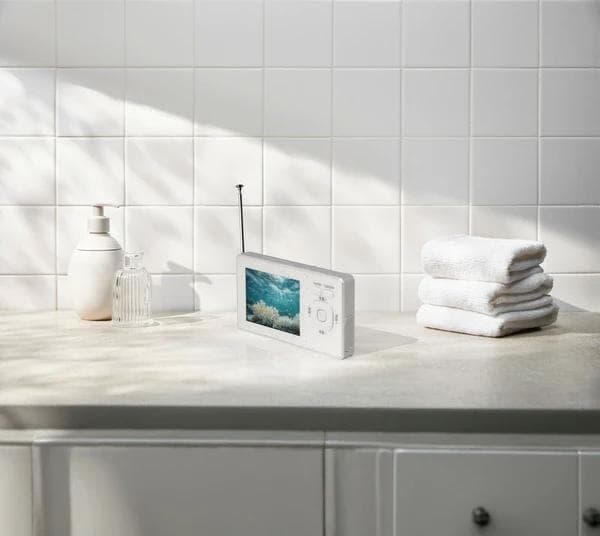 アウトドアに便利な防水3.2インチワンセグTVラジオが視聴できるポケット型