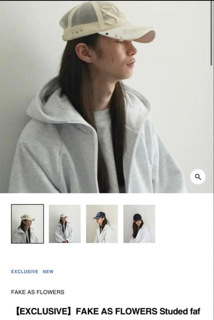 帽子 FAKE AS FLOWERS Studed FAF Mesh Cap