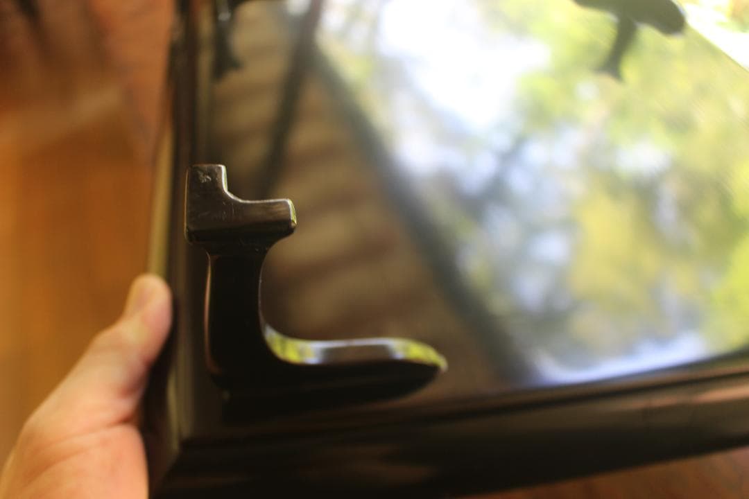 デッドストック！前大峰作！極上沈黒草文の映える脚付四方膳（検輪島塗お膳お盆茶道具