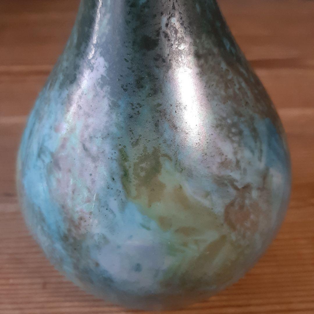 No4707 リモージュ　フランス　鶴首花瓶　高さ21cm 陶磁器　送料無料