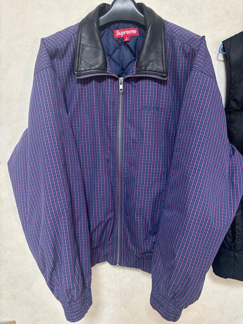 ジャケット・アウター Supreme Leather Collar Utility Jacket S