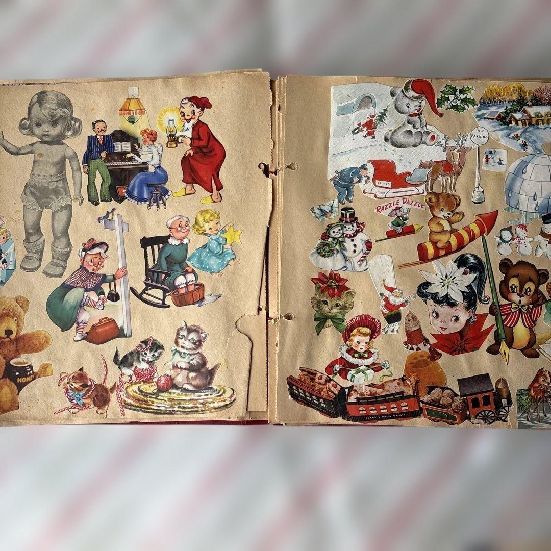 アメリカ　スクラップブック　レトロな紙もの　1960〜70年代