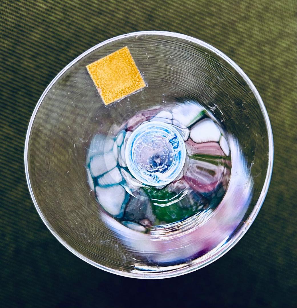 英国 Isle of wight glass アートガラス 花瓶　一輪差