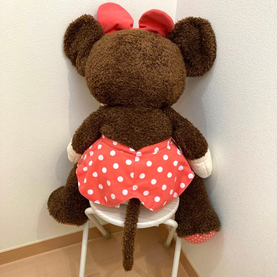 非売品 特大 ミニークチュール ぬいぐるみ ミニーマウス ミッキー ディズニー