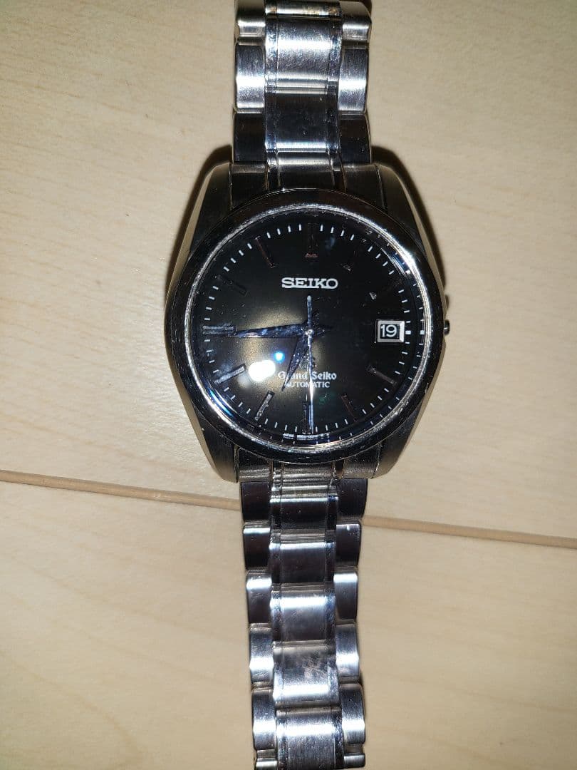 Grand Seiko 自動巻き腕時計 ブラック　りゅうず不良
