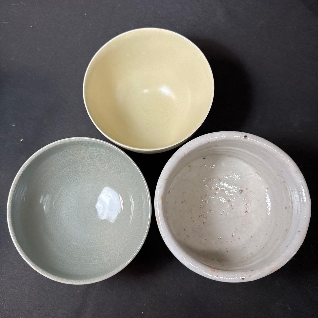 H18 送料無料　茶碗　9点　抹茶碗　在銘　箱無　まとめて　茶道具　陶器