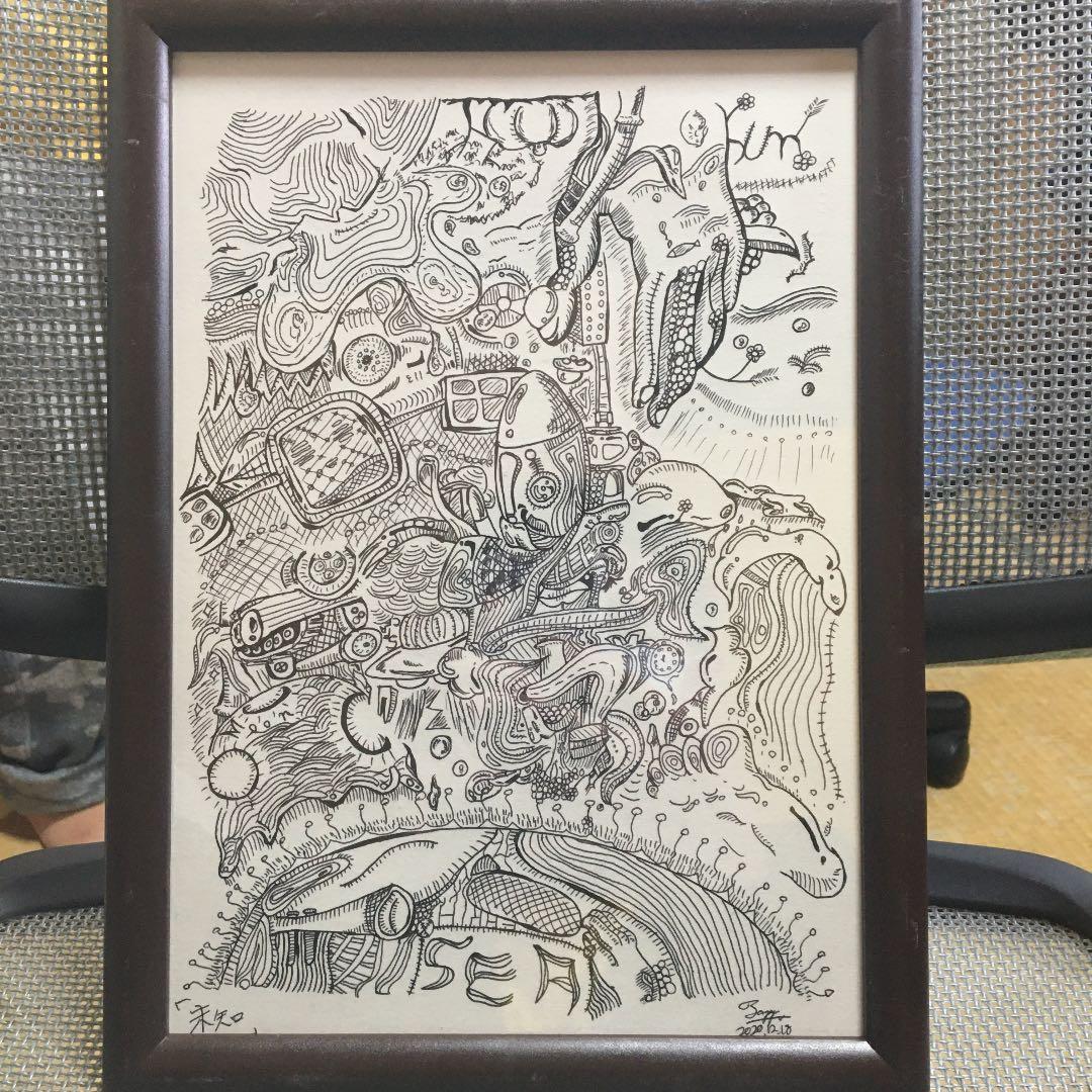 ボールペン画『未知』【価格応談】