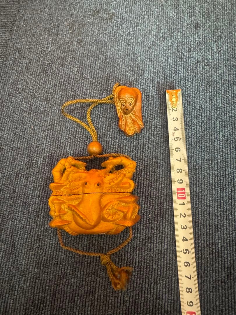 1689  蟹印籠　根付　時代物