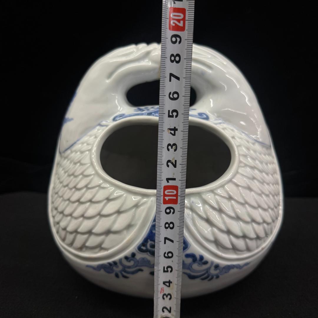 希少！平戸焼　染付　木魚形　手焙 古美術品 時代物