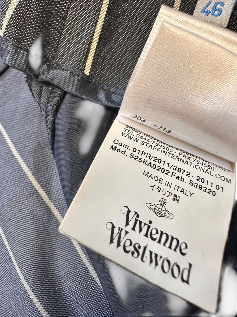 希少！極美品！ヴィヴィアンウエストウッドマン ストライプ サルエルパンツ 46