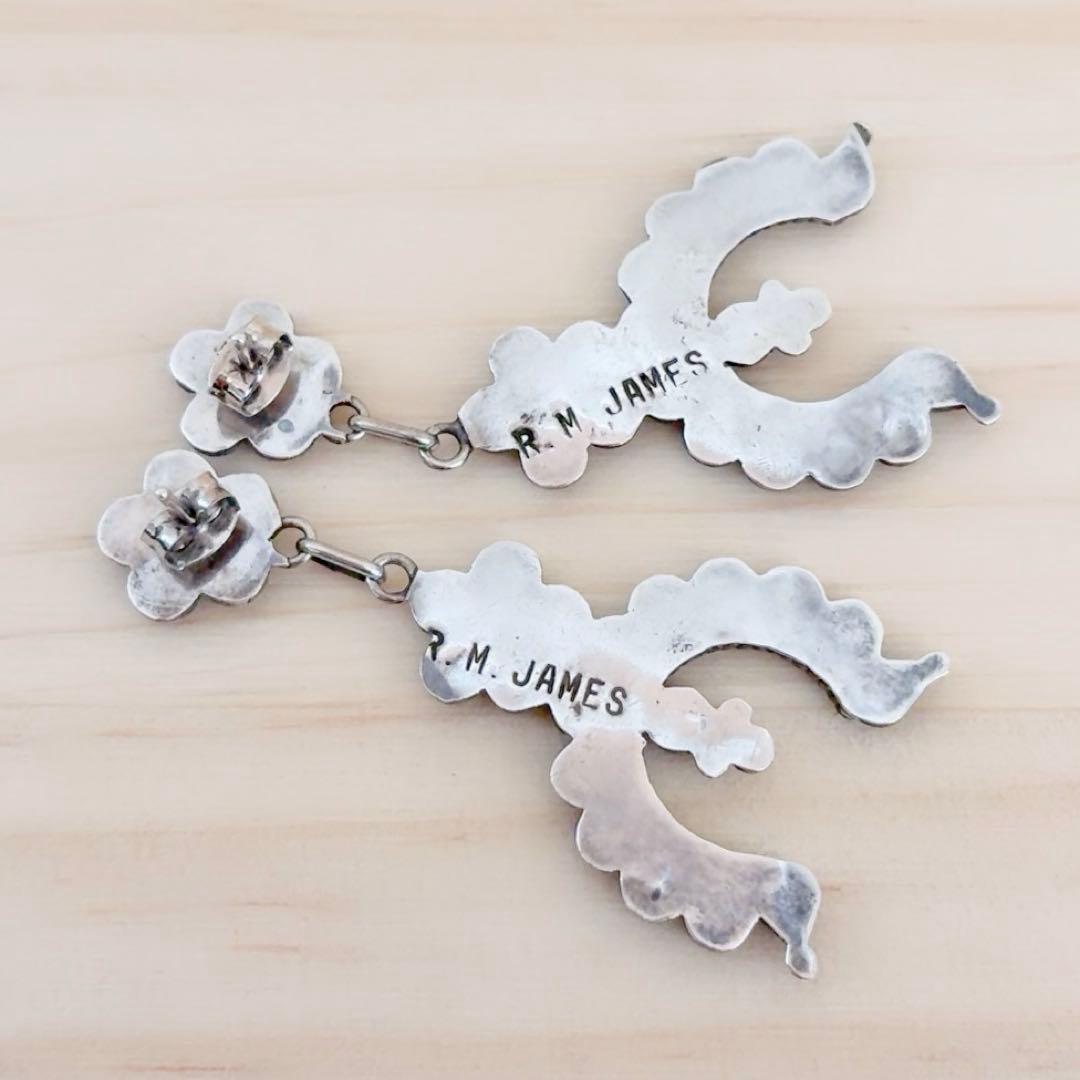 ズニ族 ナジャ ターコイズ ピアス ニードルポイント インディアンジュエリー