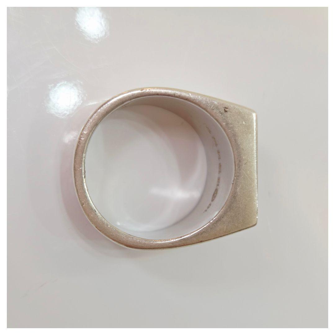 メゾンマルジェラ S55UQ0059 オニキス スクエア シグネットリング S