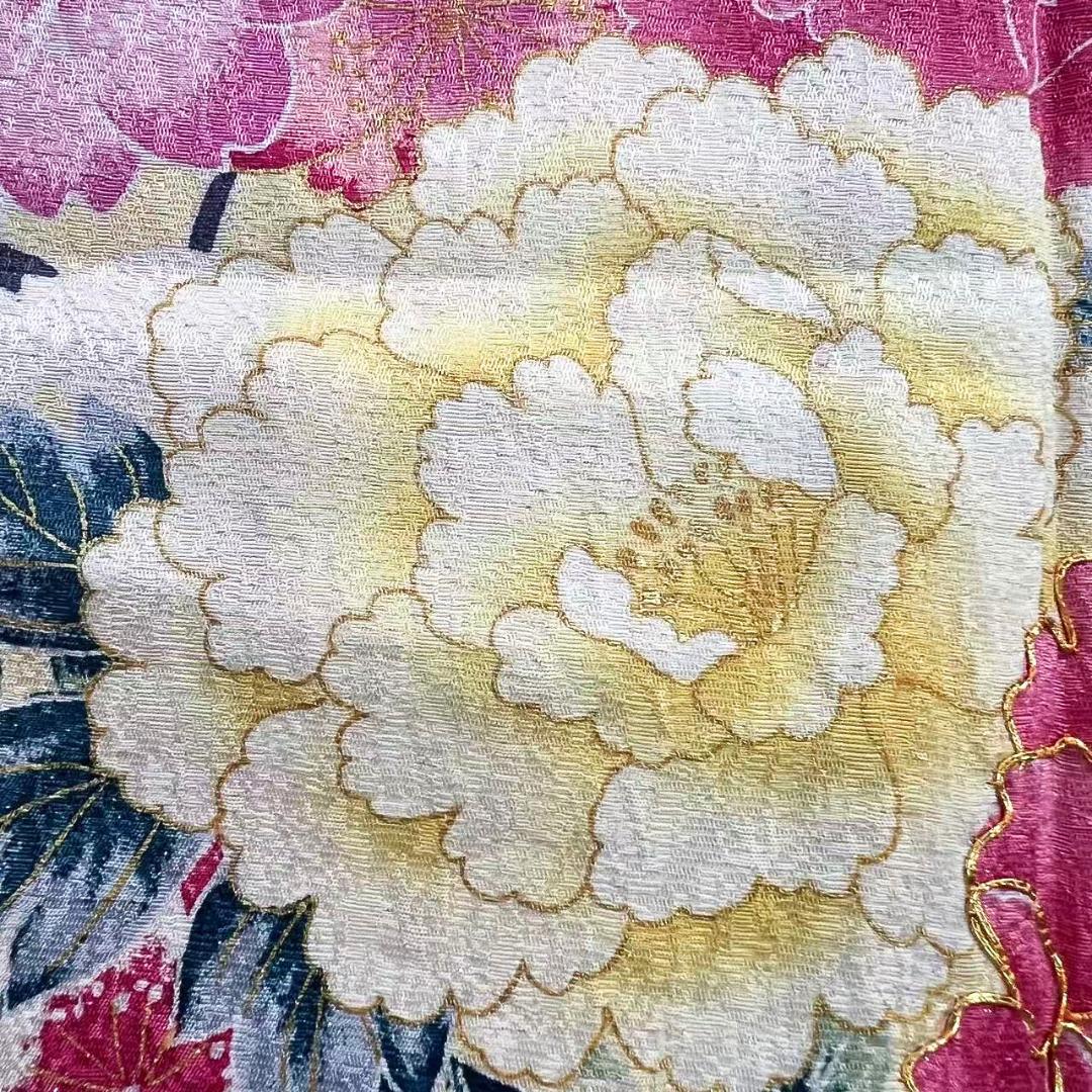 ≪早い者勝ち≫【美品】 振袖 正絹 花柄 桜 成人式 単品 赤 67 ●