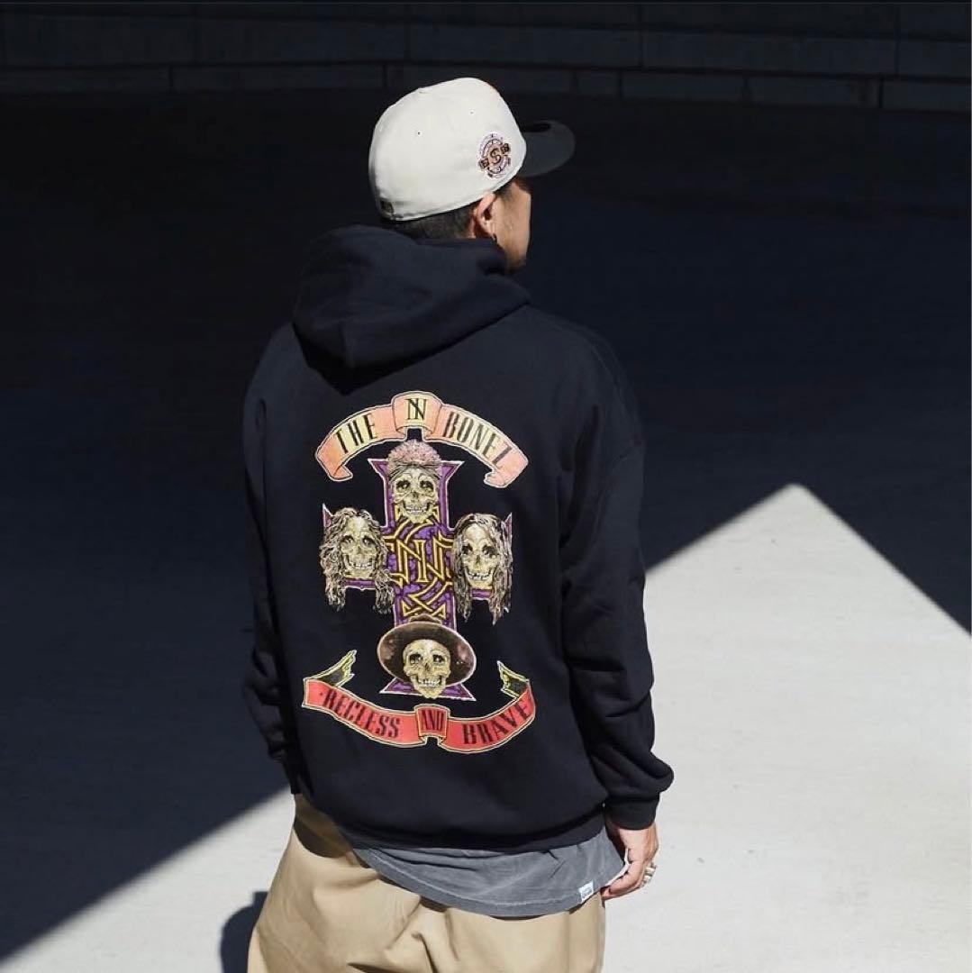 ミュージシャン The BONEZ Skull Cross Hoodie XXL