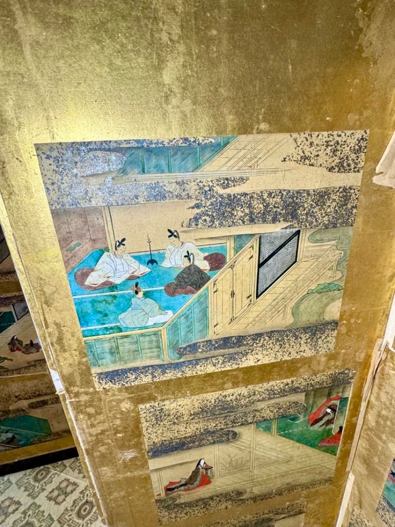 ヴィンテージ屏風 六曲一双 全36図 江戸〜明治 和風美術 2屏風セット