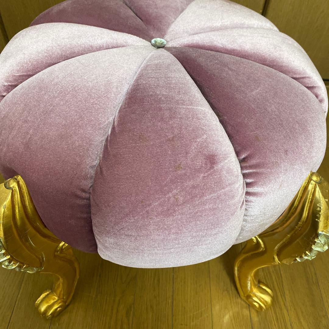 パンプキンスツール スツール パープル　紫　椅子 イス チェア 猫脚