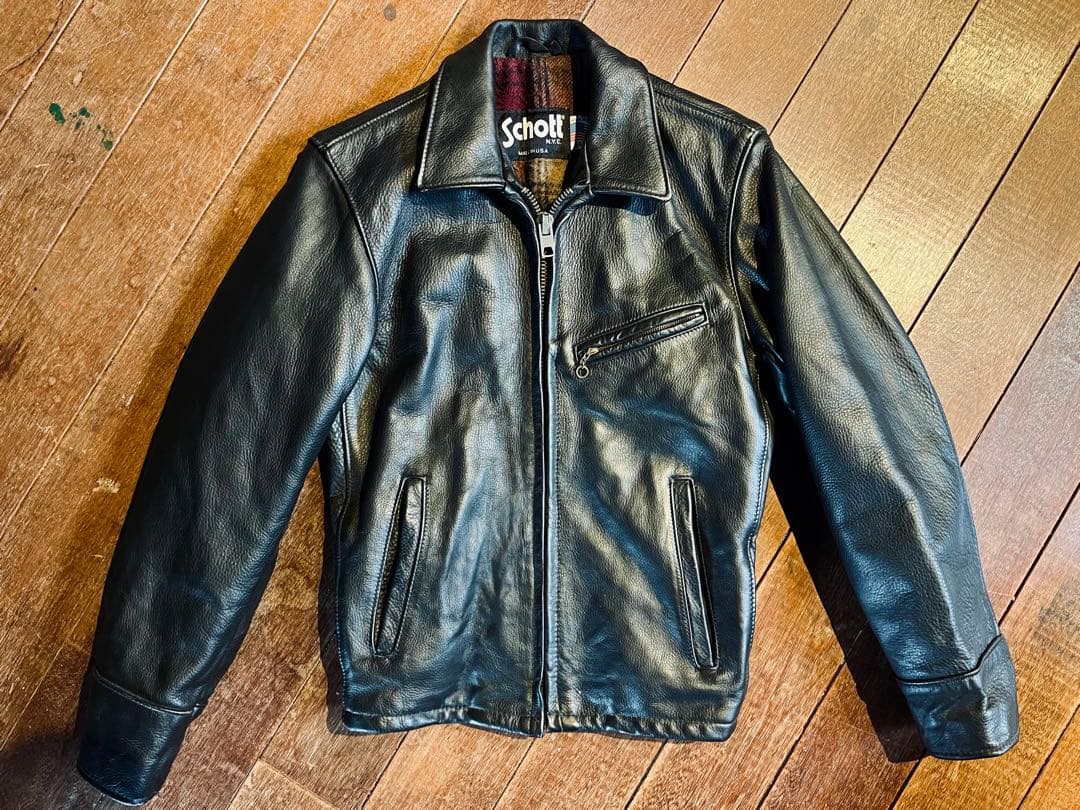 【希少34／極上USA製】Schott 681 Highwayman シングル
