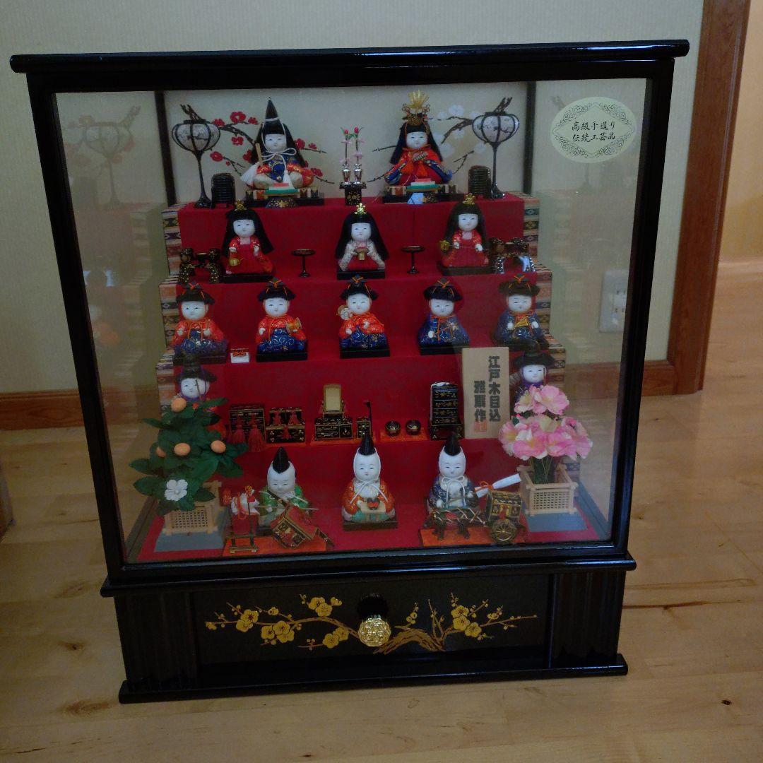 雛人形　ケース入五段飾り　江戸木目込