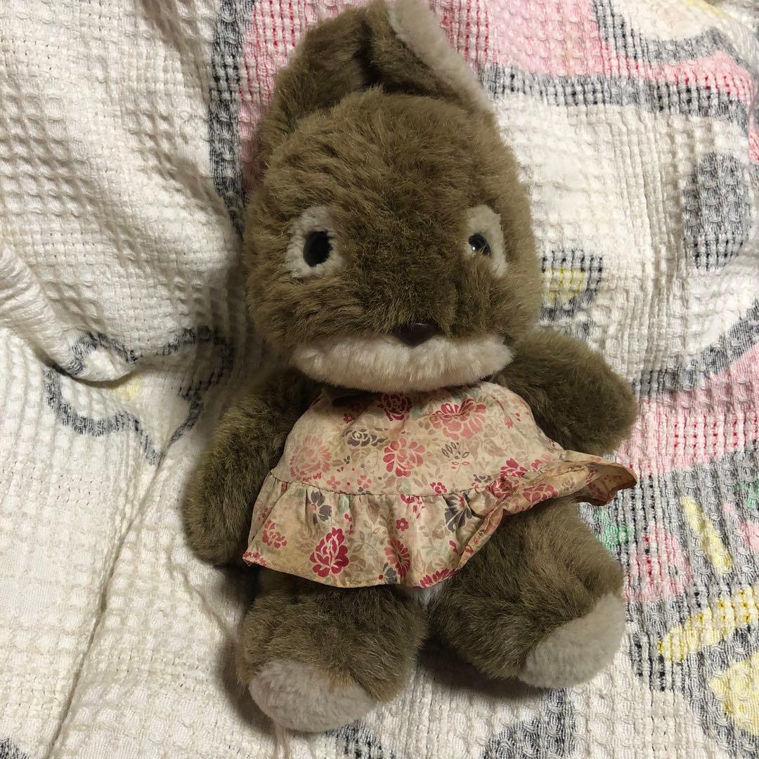 昭和レトロ　ヴィンテージ LIBERTY リバティ　うさぎ　ぬいぐるみ　2コ