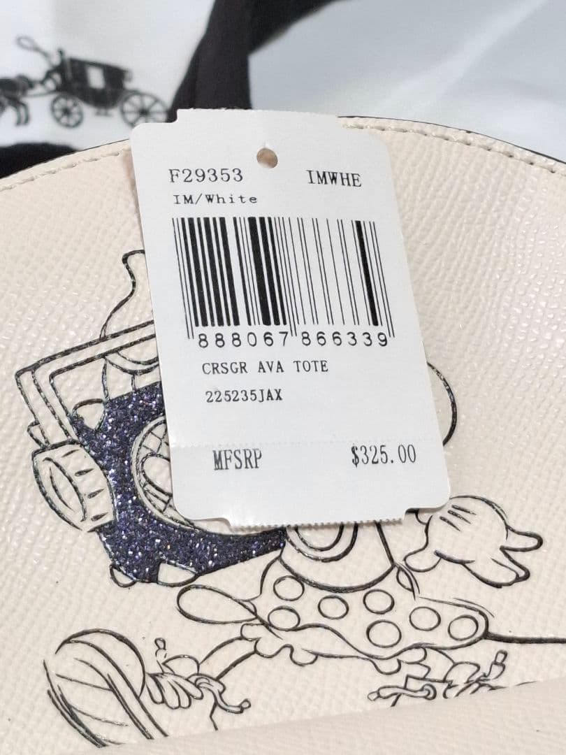 【COACH × Disney】ミニーマウス ミニリュック ホワイト レザー