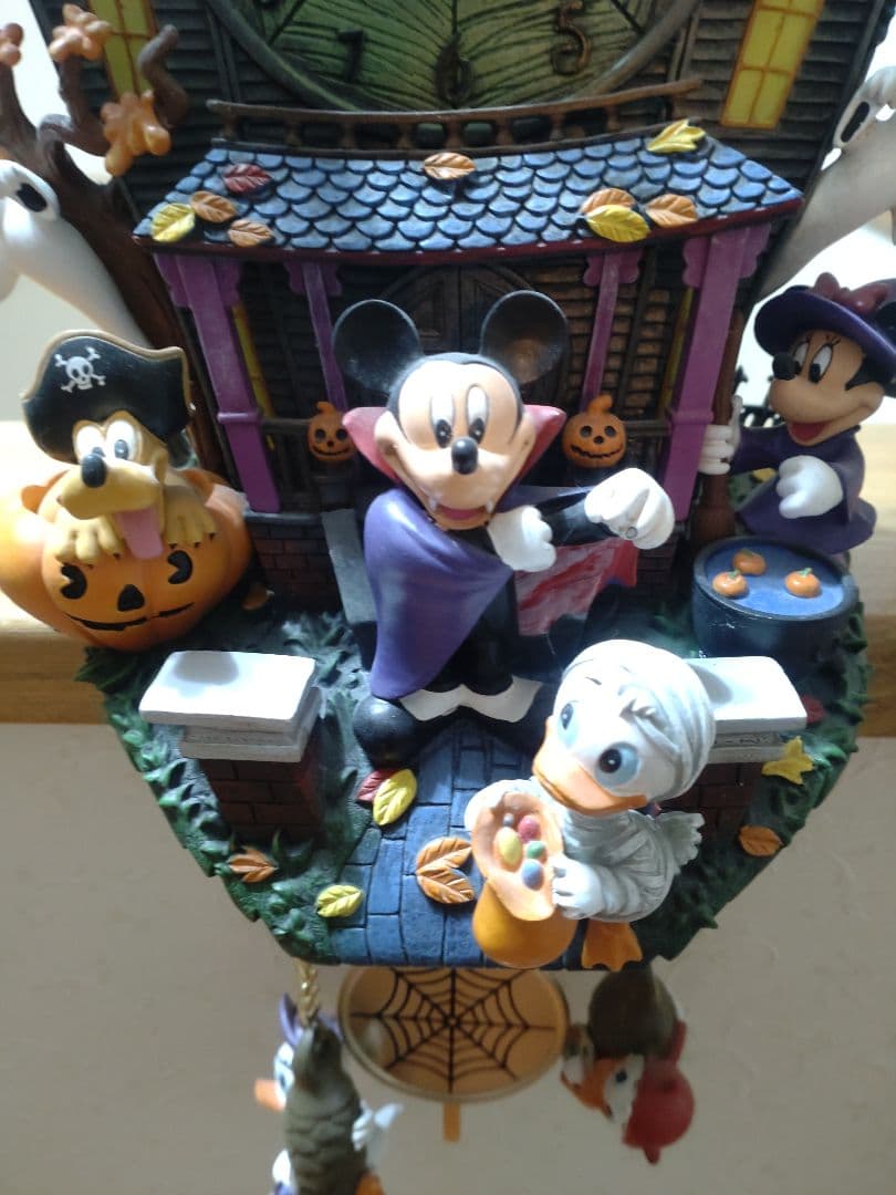 Disney　ミッキー 　ドナルド他ハロウィン掛時計