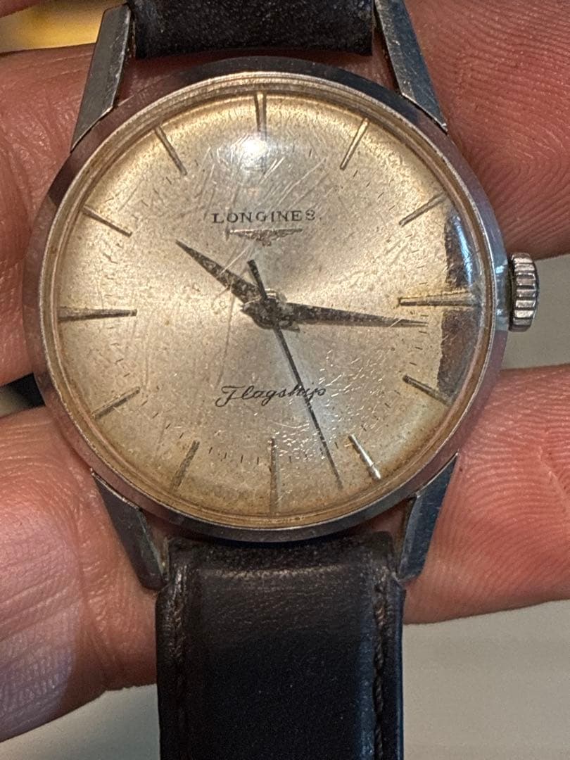 と*し様 LONGINES 手巻き時計 シルバー文字盤