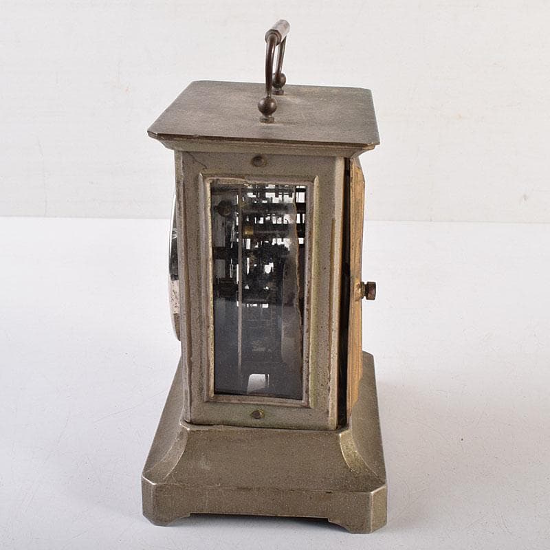 アンティーク　昭和レトロ　謙信洋行　置時計　ゼンマイ式　ジャンク品　VR8849