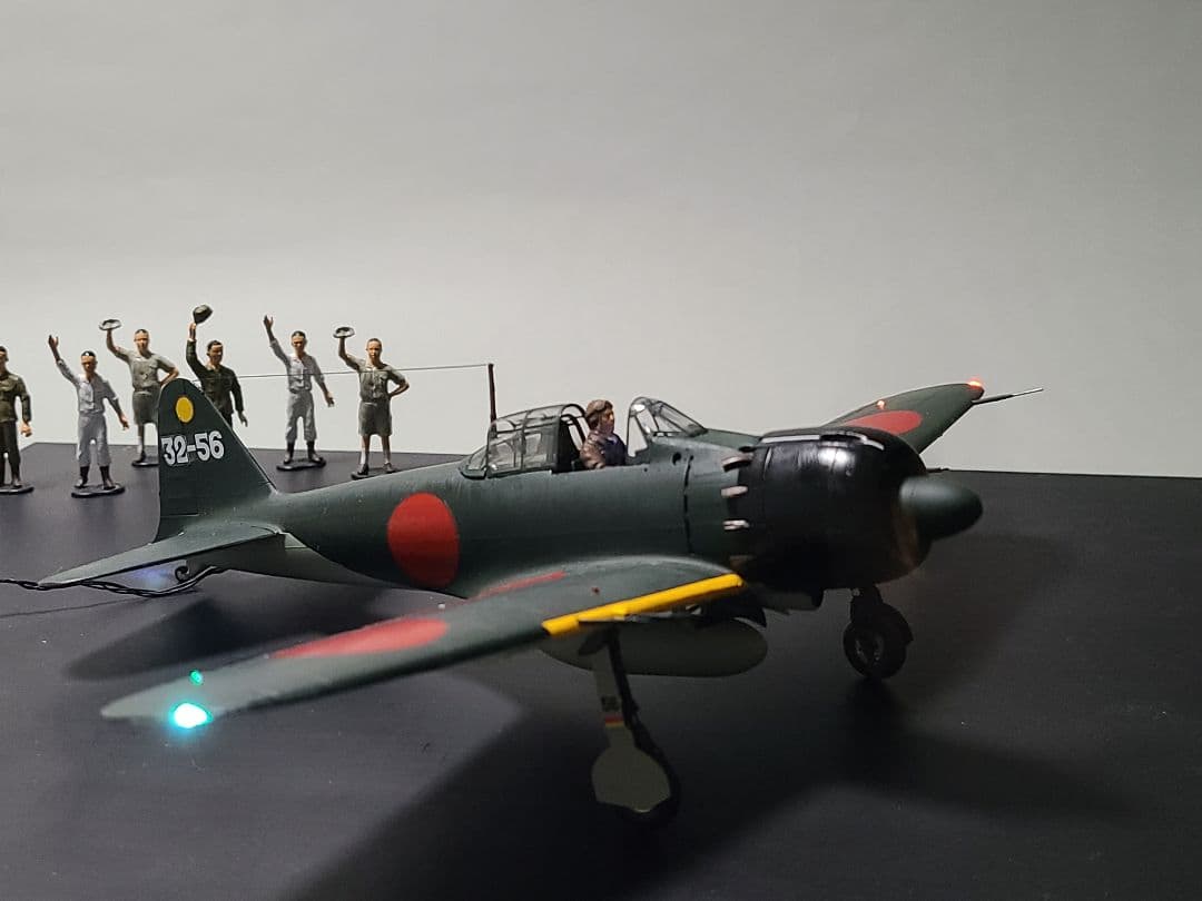 零式艦上戦闘機五二型 タミヤ1/48 LEDモデル完成品
