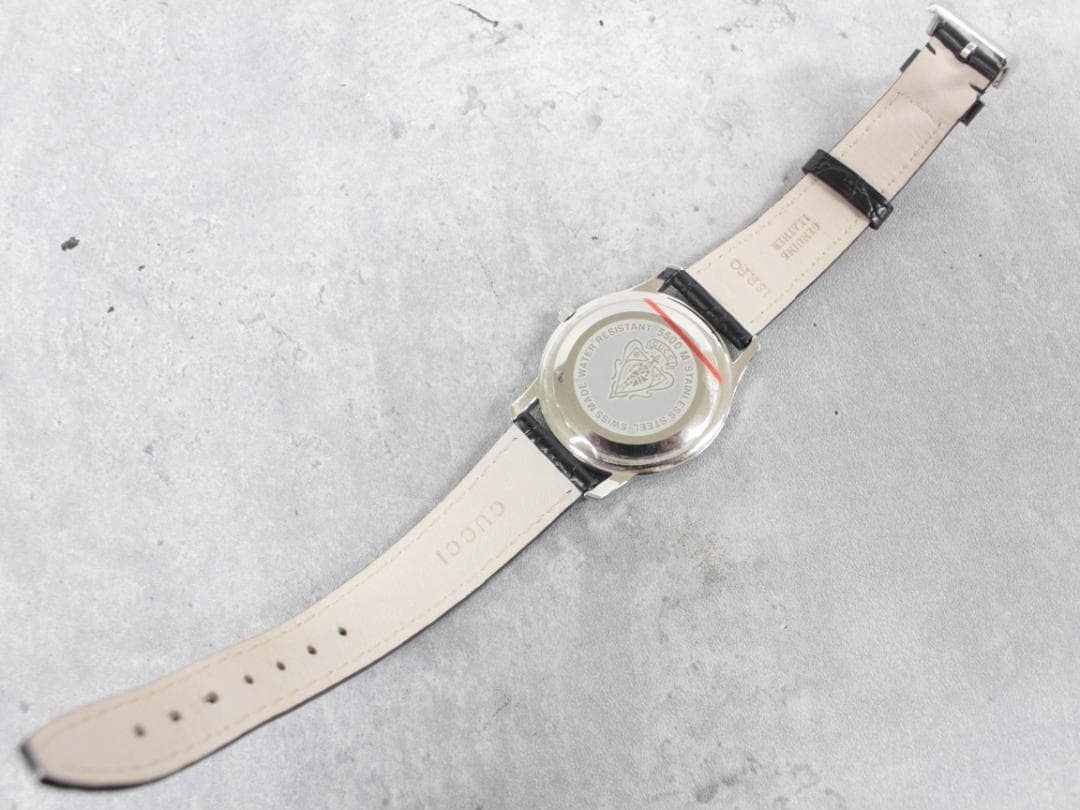 ▲GUCCI/グッチ 腕時計 5500M クォーツ レザーベルト