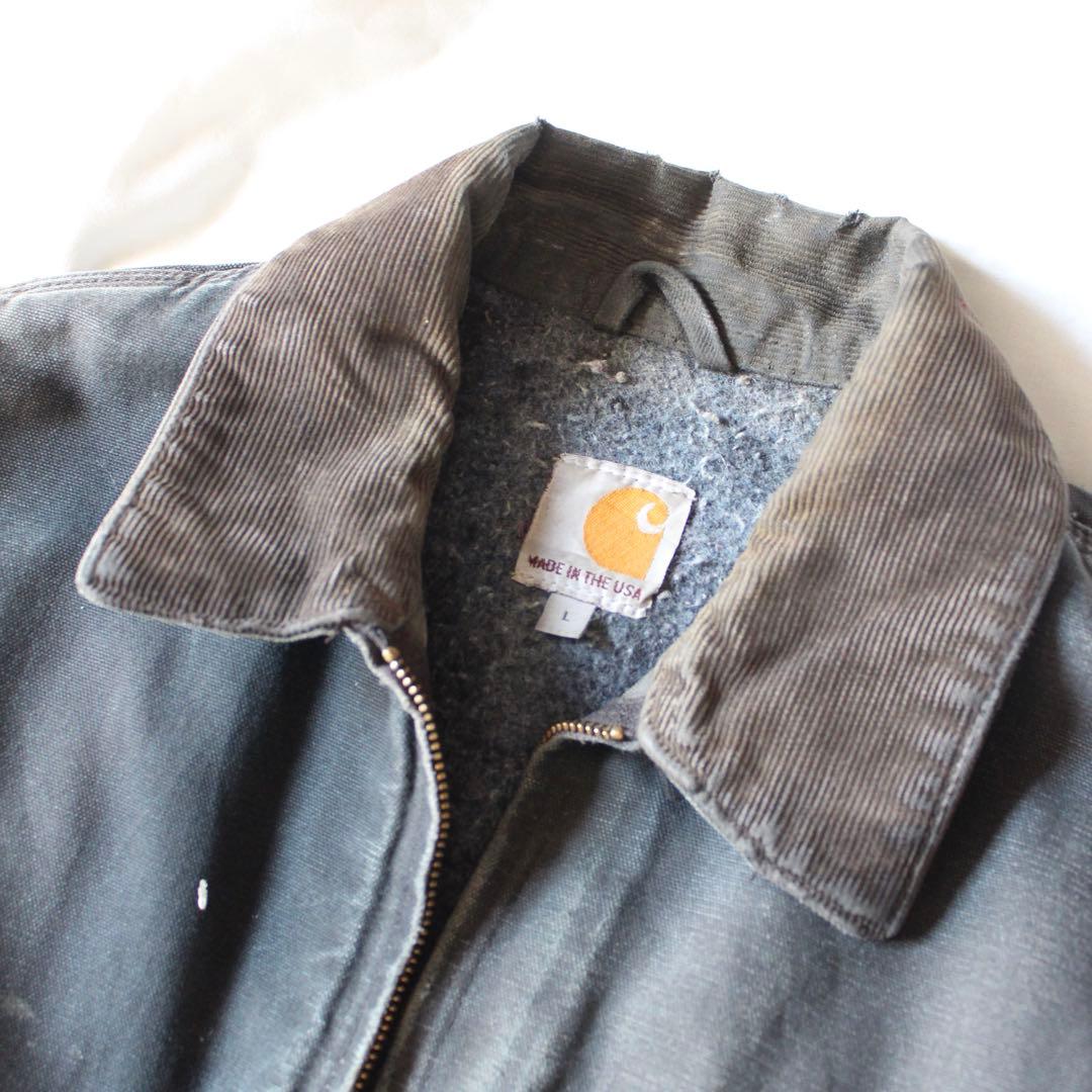 最高雰囲気 Carhartt デトロイトジャケット usa製 ブラック ハチノス