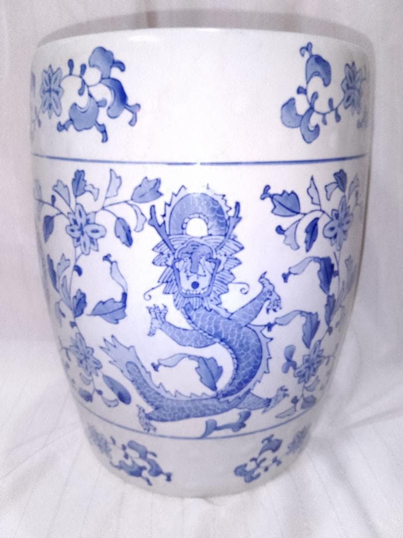 値下げ　骨董品 アンティーク ガーデンスツール　陶器　インテリア　庭椅子