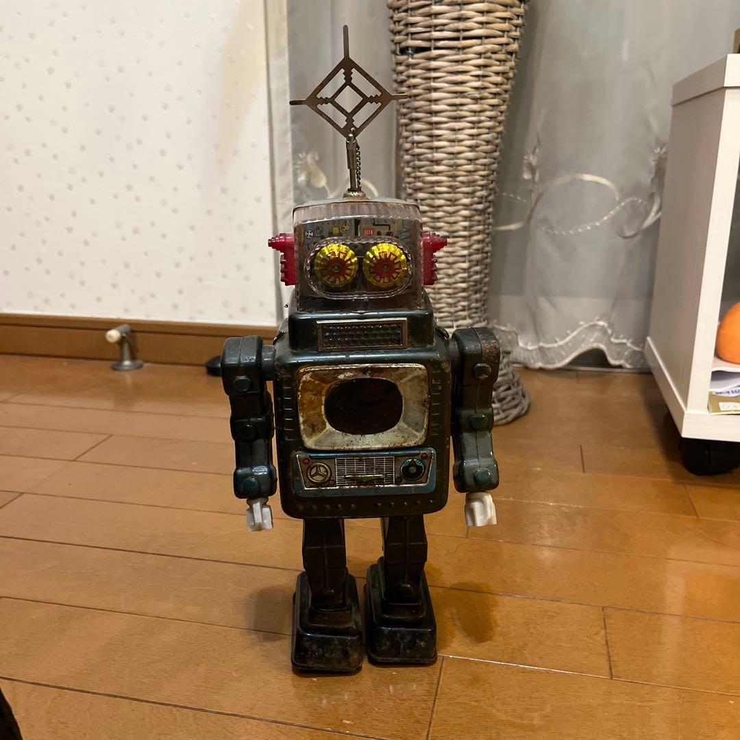 レトロ ロボットおもちゃ アンテナ付き