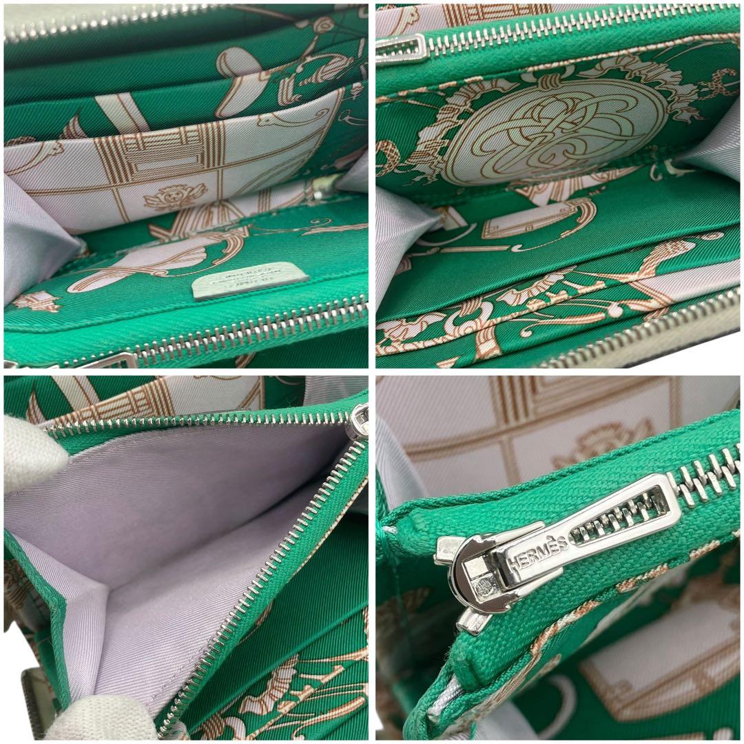 ⭐️良品⭐️ エルメス アザップ シルクイン コンパクト ミント ミニ財布