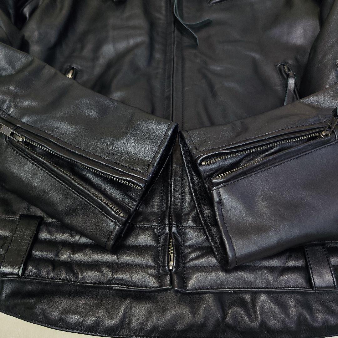 リューグーレザーズ WING-NECK ハイ シングルライダース ボアインナー付