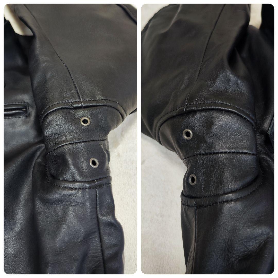 リューグーレザーズ WING-NECK ハイ シングルライダース ボアインナー付