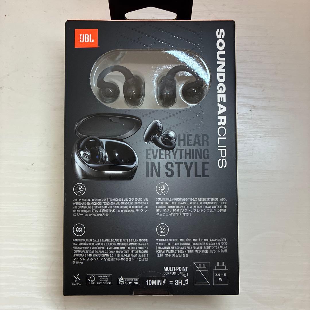 【新品未使用】JBL SOUNDGEAR CLIPS ワイヤレスイヤホン 黒
