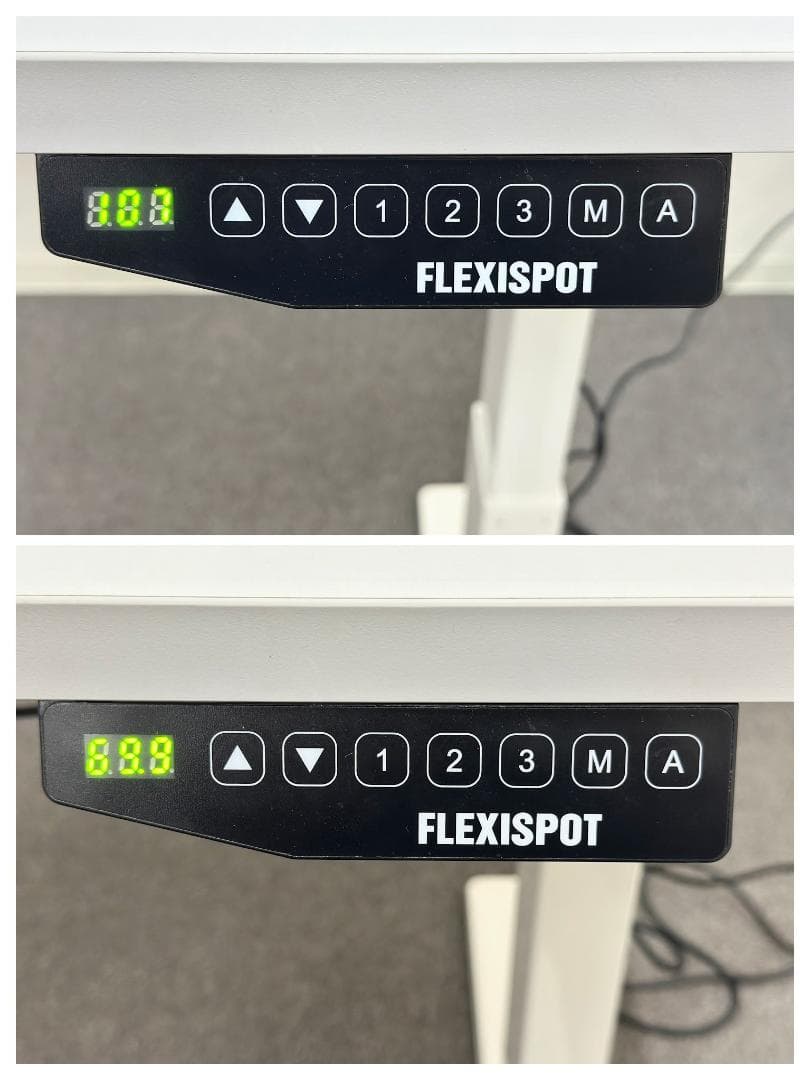 FLEXISPOT■電動式昇降デスク　幅140cm　高さ調節　パソコン　ホワイト