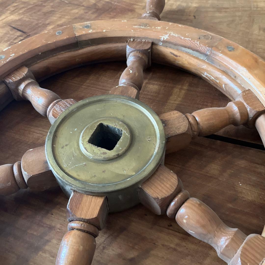 船舵 操舵輪 ラット 船のハンドル アンティーク