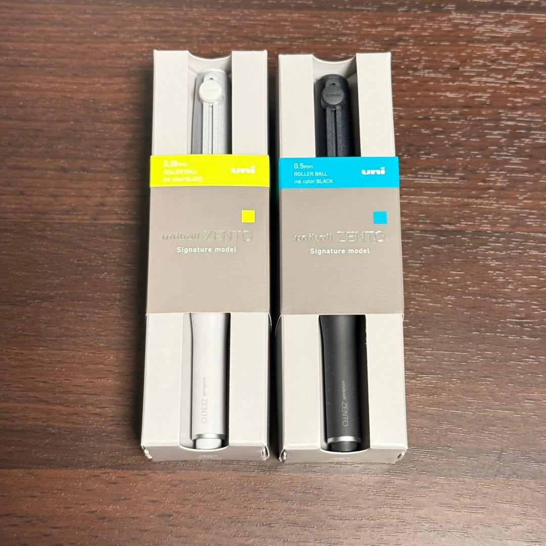 ユニボール zento ゼント シグニチャー モデル ブラック シルバー 0.5